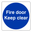 Fire Door Keep Clear Sign- CLEARANCE