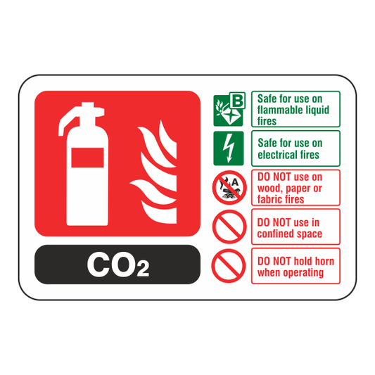 Fire Extinguisher Sign Landscape - Co2