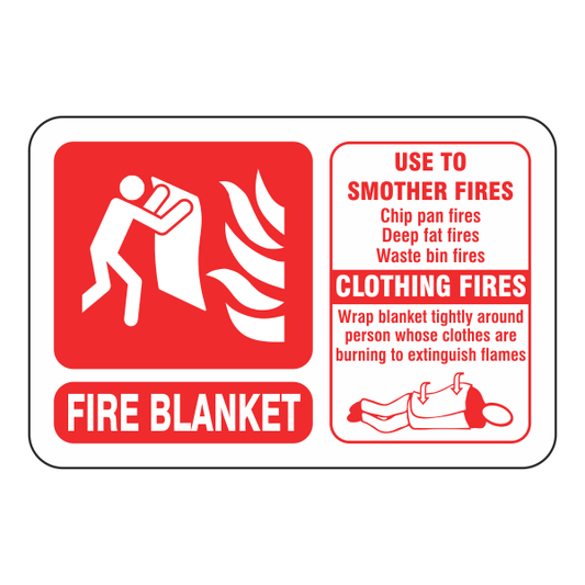 Fire Extinguisher Sign Landscape - Fire Blanket