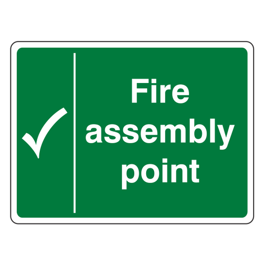 Fire Assembly Point Sign (Tick)
