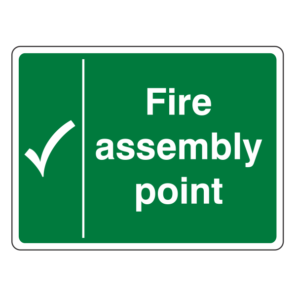 Fire Assembly Point Sign (Tick) - Medisigns