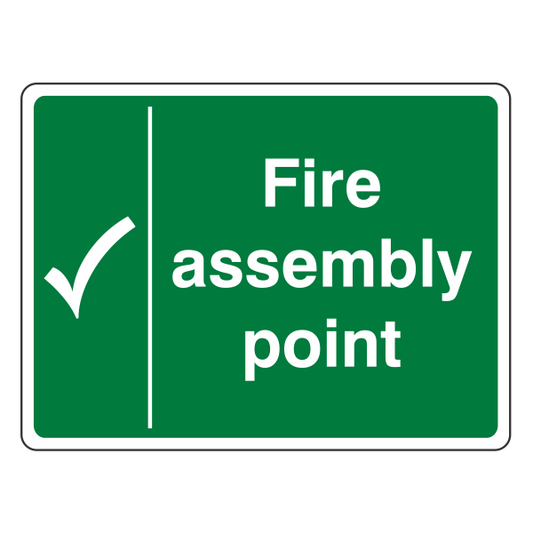 Fire Assembly Point Sign (Tick) - Medisigns
