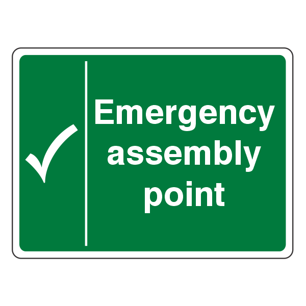 Emergency Assembly Point Sign (Tick) - Medisigns