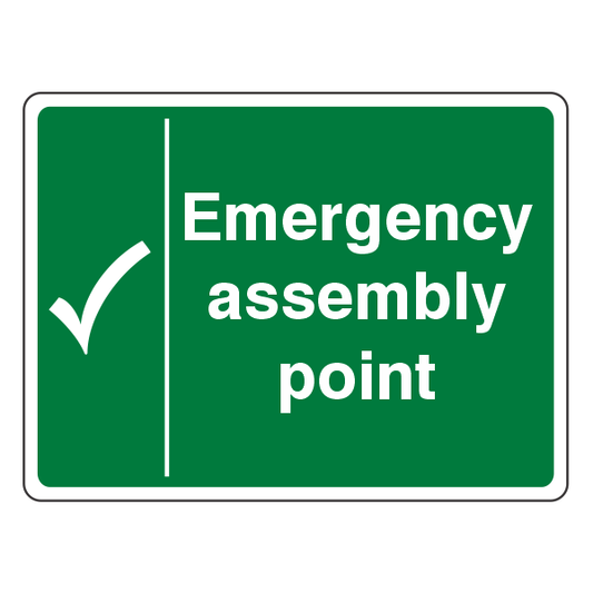 Emergency Assembly Point Sign (Tick) - Medisigns