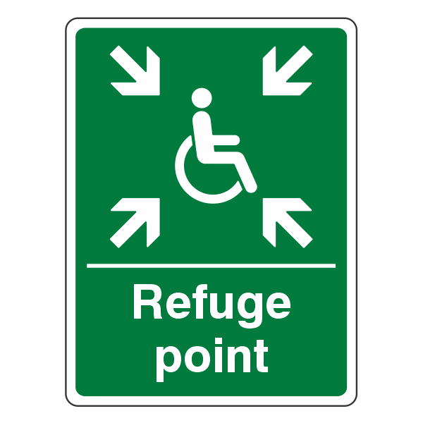Refuge Point Portrait Sign - Medisigns