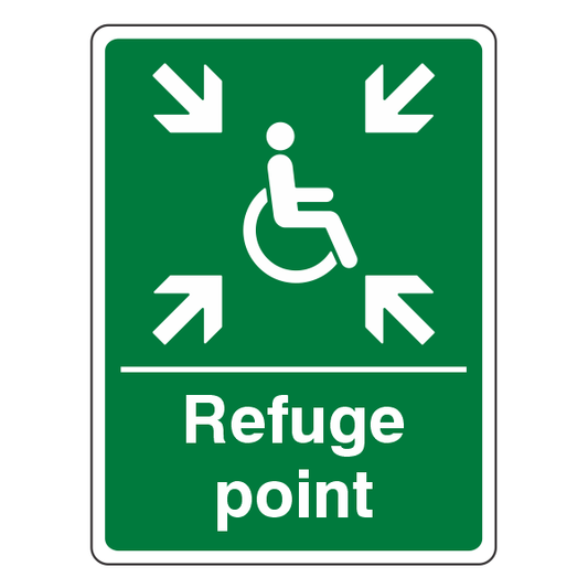 Refuge Point Portrait Sign - Medisigns