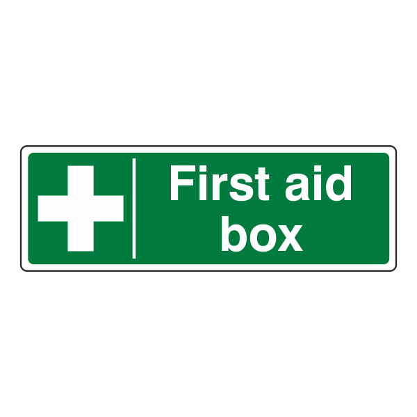 First Aid Box Sign- CLEARANCE β Medisave UK