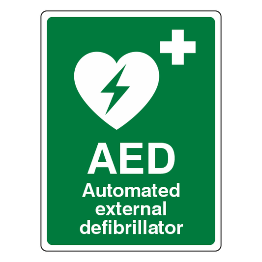 AED External Defibrillator Sign
