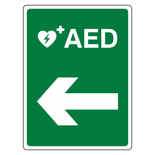 AED Arrow Left Sign