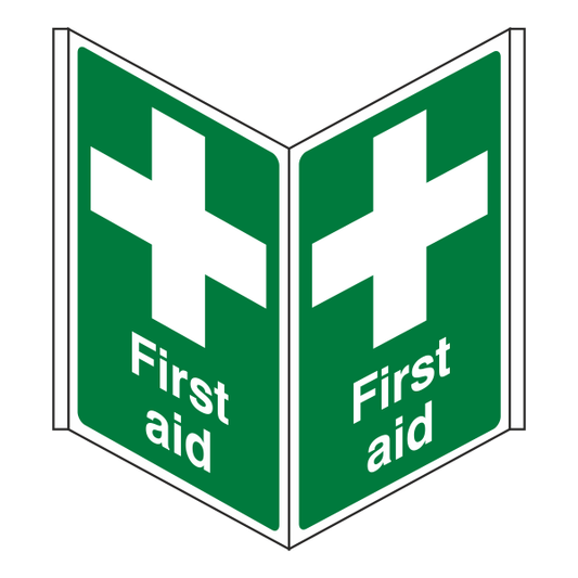 First Aid Projecting Sign - 500x300mm - 3mm Correx