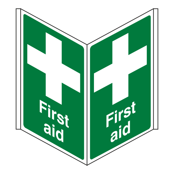 First Aid Projecting Sign - 500x300mm - 3mm Correx