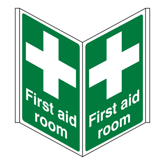 First Aid Room Projecting Sign - 500x300mm - 3mm Correx - Medisigns