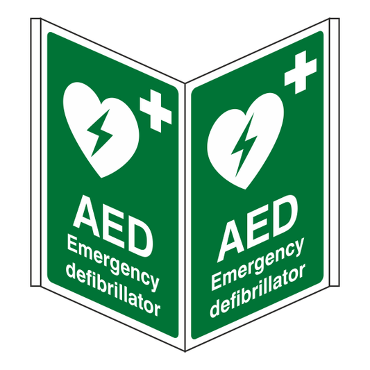 AED Projecting Sign - 500x300mm - 3mm Correx