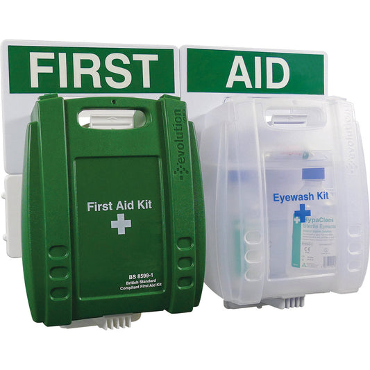 Evolution Eyewash & First Aid Point BS 8599 Compliant - Small - CLEARANCE - Short Dated 10/2024 - Safety First Aid
