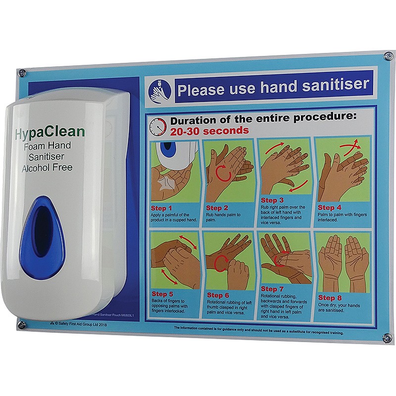 HypaClean Alcohol Free Hand Sanitiser Station - Safety First Aid