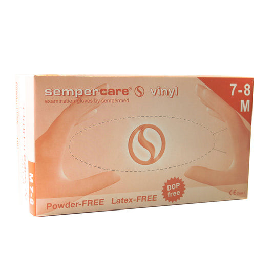 Sempercare Vinyl Powder Free Med Gloves per Pack of 100 - 