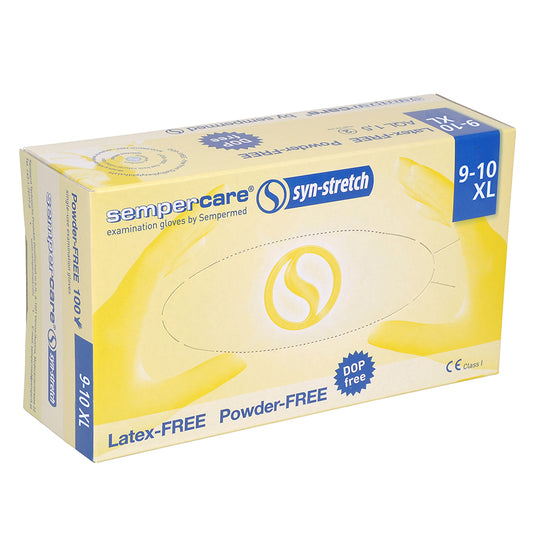 Glove Examination Vinyl - Powder Free - Non Sterile Pack of 100 - Small - Blue Dot