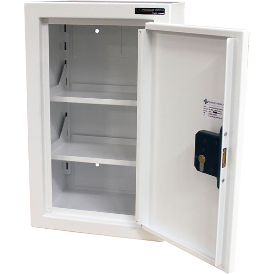 Controlled Drugs Cabinet 500 X 300 X 270mm | 2 Shelves (Adjustable) | Floor + Wall Fixing | R/H Hinge - HEC Cabinets