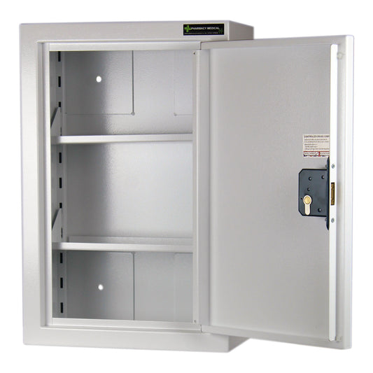 Controlled Drugs Cabinet 600 X 400 X 200mm | 2 Shelves (Adjustable) | L/H Hinge - HEC Cabinets