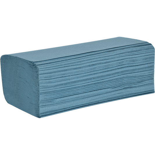 Essentials Blue V-Fold Hand Towel - 1ply x 3600 - Northwood