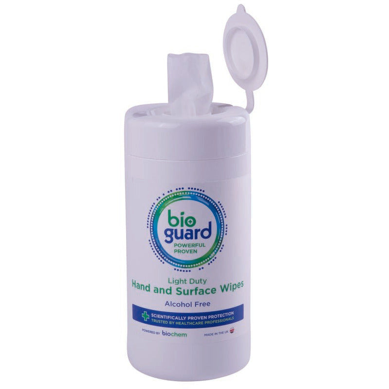 Light Duty Hand & Surface wipes (Alcohol Free) - 200 Wipes - Bioguard Hygiene