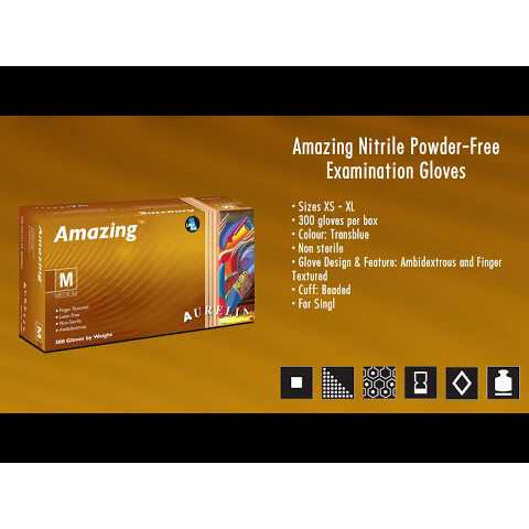 Aurelia Amazing® 300 Nitrile Powder - Free Examination Gloves - Extra Small (300) - Clearance - Aurelia Gloves