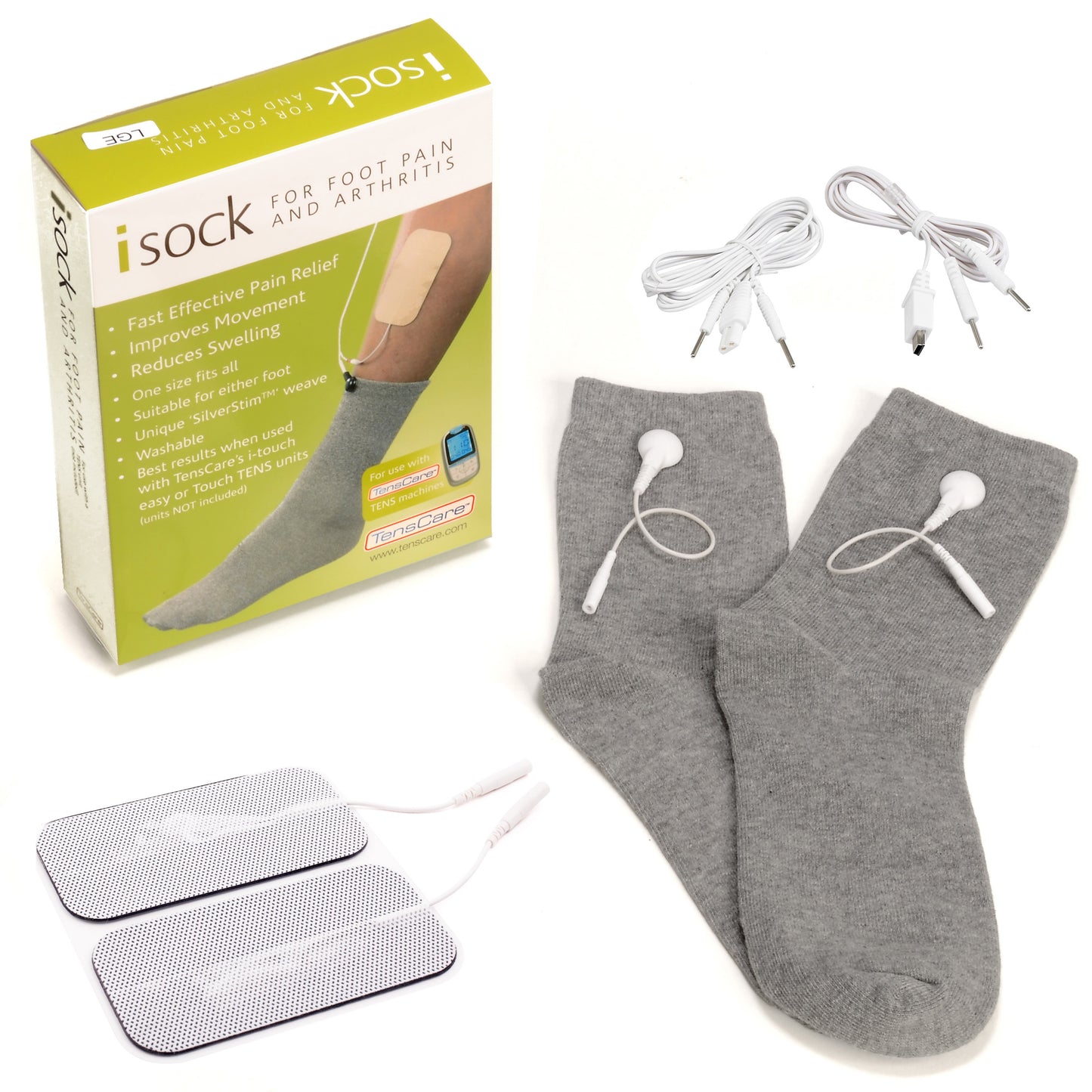 Sock electrode (Pair) - For use with TENS
