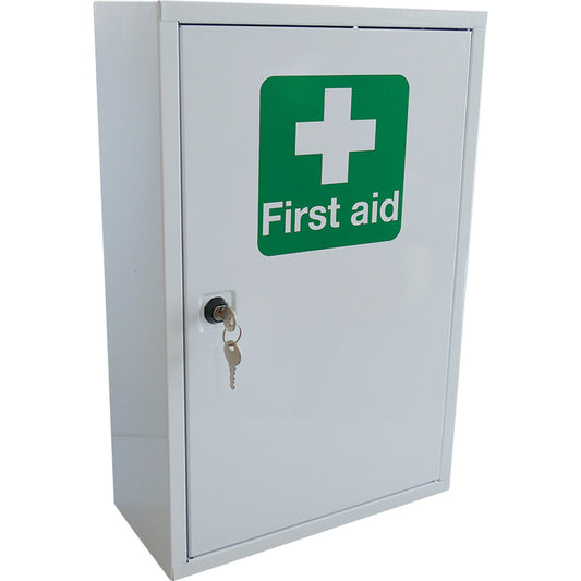 British Standard Compliant First Aid Cabinet Stocked Medium - Safety First Aid