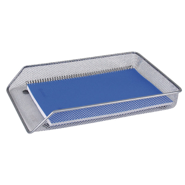Qconnect Mesh A4 Letter Tray Silver