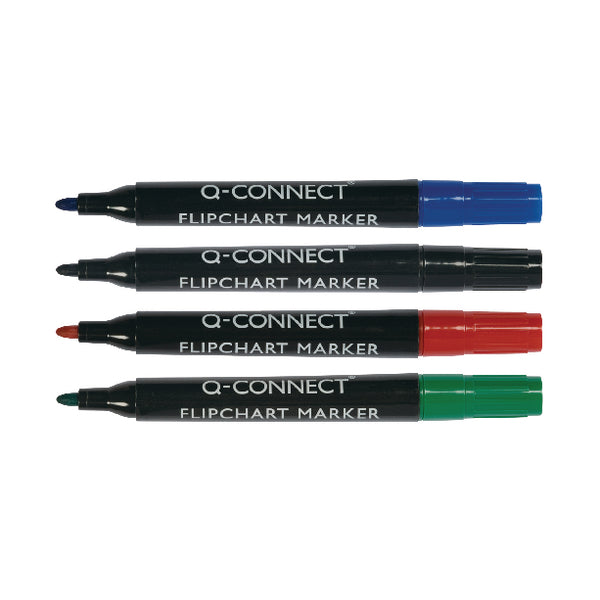 Q Connect Flipchart Marker Wlt4 Assorted (4) - Vow