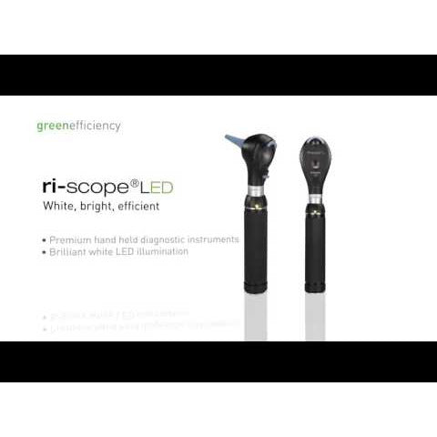 Riester e-scope Fibre Optic LED Otoscope - Black - 