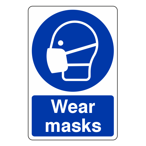 Wear Masks Sign- CLEARANCE – Medisave UK
