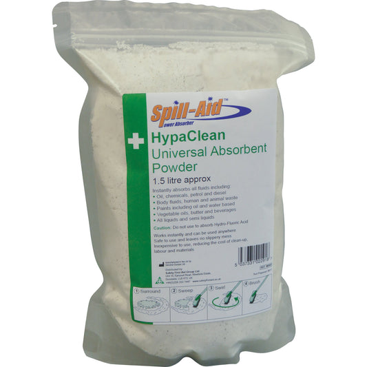 HypaClean Universal Absorbent Powder, 1.5 Litre - Safety First Aid