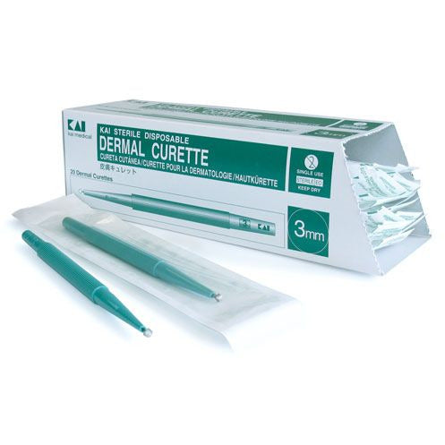 3.0Mm Diameter Sterile Single Use Curette, Box Of 20