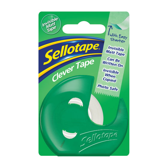 Sellotape Clever Tape Disp 18mmx15 1444505 pack of 6 - Sellotape