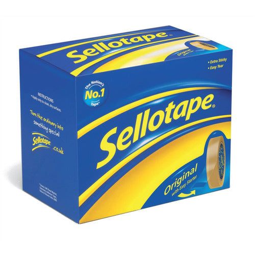 Sellotape Golden Tape 48mm x66m 1443304 pack of 6 - Sellotape