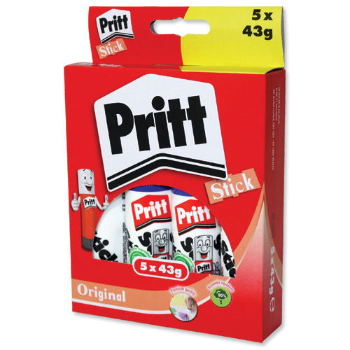 Pritt Stick 43g Hanging Box 1456072 Pack Of 5 - Pritt