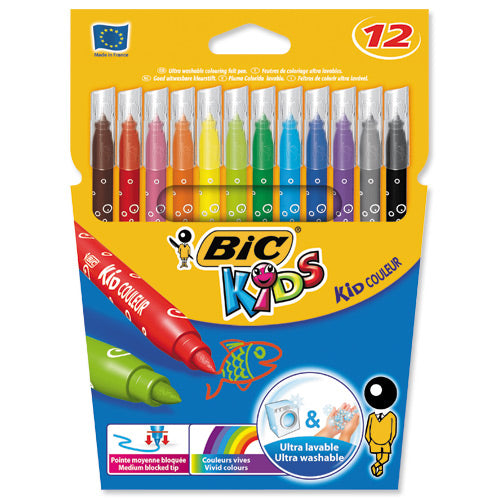 BIC KIDS Felt Tip Pens Assorted (12) 841798 - Bic