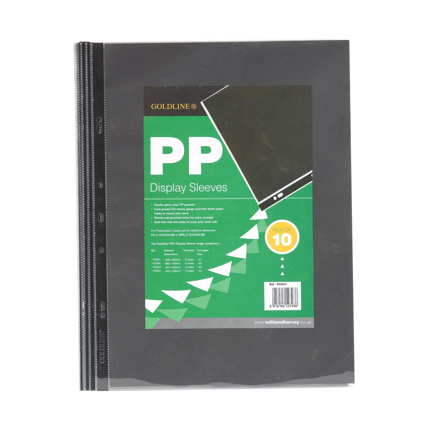 Goldline Polypropylene Display Sleeves A3 (10) PDSA3Z