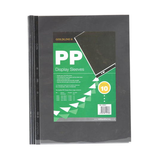 Goldline Polypropylene Display Sleeves A3 (10) PDSA3Z - Goldline
