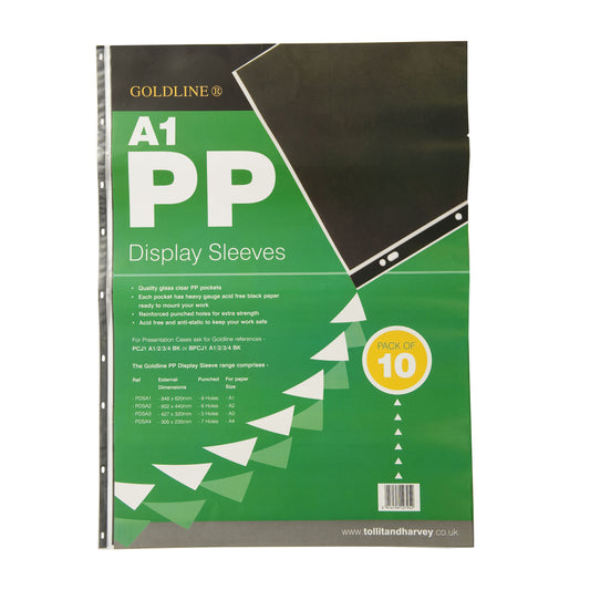 Goldline Polypropylene Display Sleeves A1 (10) PDSA1Z - Goldline