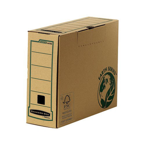 Bankers Earth Transfer File 100mm Pack Of 20 - Bankers Box