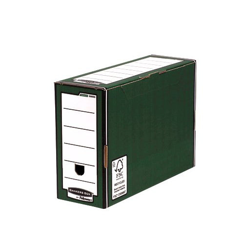 Fellowes Prem Transfer File Green/White 00060-FF Pack of 10 - Fellowes