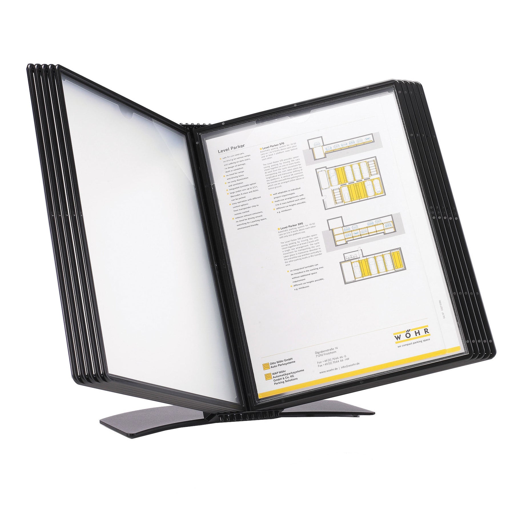 Control Panel Display Stand Select Display Panel Desk Stand 10 Pocket Black – Medisave UK