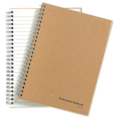 Qconnect Wirebound A5 Hback Recy Blk Pack Of 3 - Vow