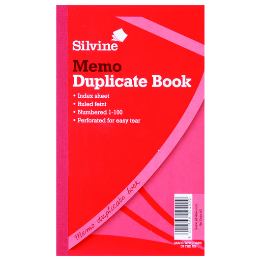 Silvine Duplicate Book 210x127 Memo 601 pack of 6 - Silvine