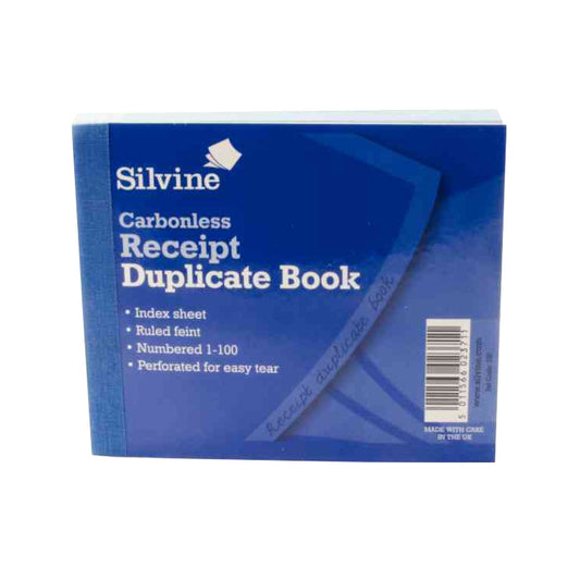 Silvine Duplicate Book NCR 102x127 Receipt 720-T pack of 12 - Silvine