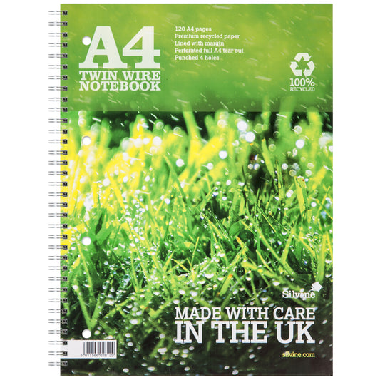 Silvine Prem Recycld A4 Twinwire Nbk Pack Of 5 - Silvine