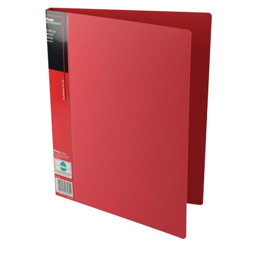 Pentel Recycled Display Book 20 Pocket A4 Red DCF442B Pack of 10 - Pentel