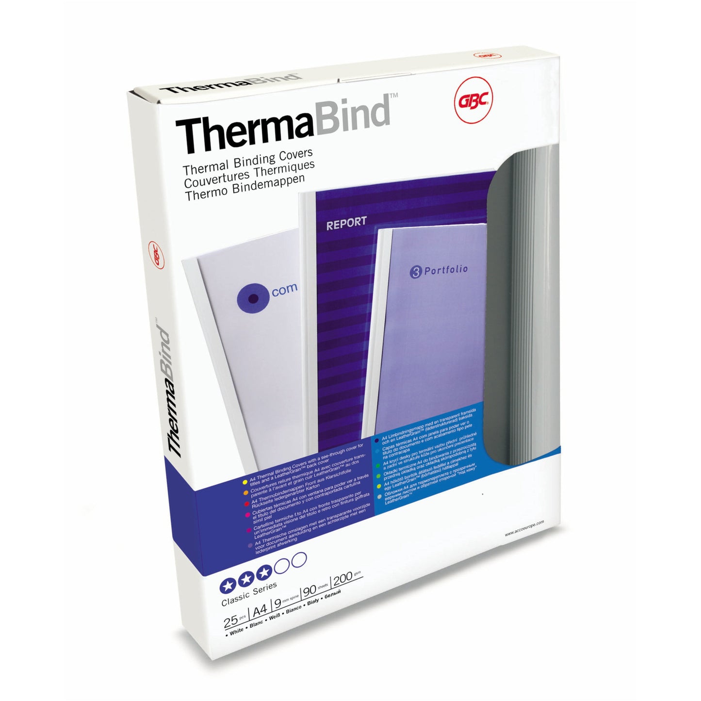 GBC Thermal Cover Standard 3mm White (25) 45440